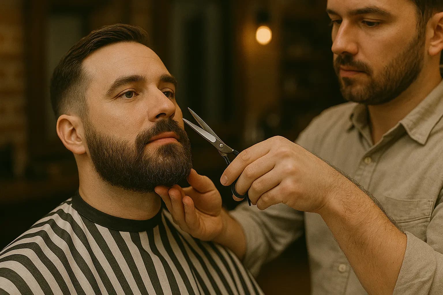 Beard trim and shape-up in Manchester city centre